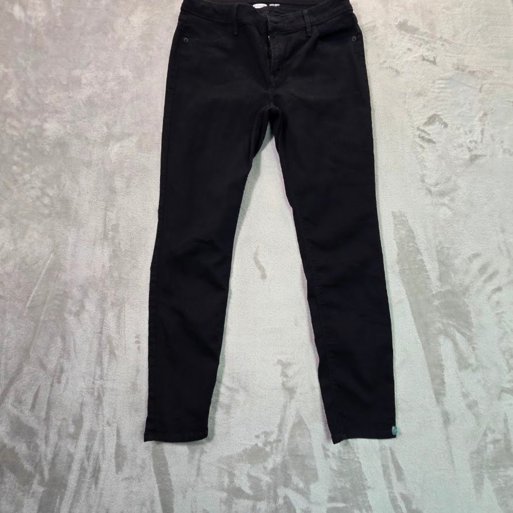 Old Navy Super Skinny Mid-Rise Black Jeans Womens Size 10 Stretch Denim